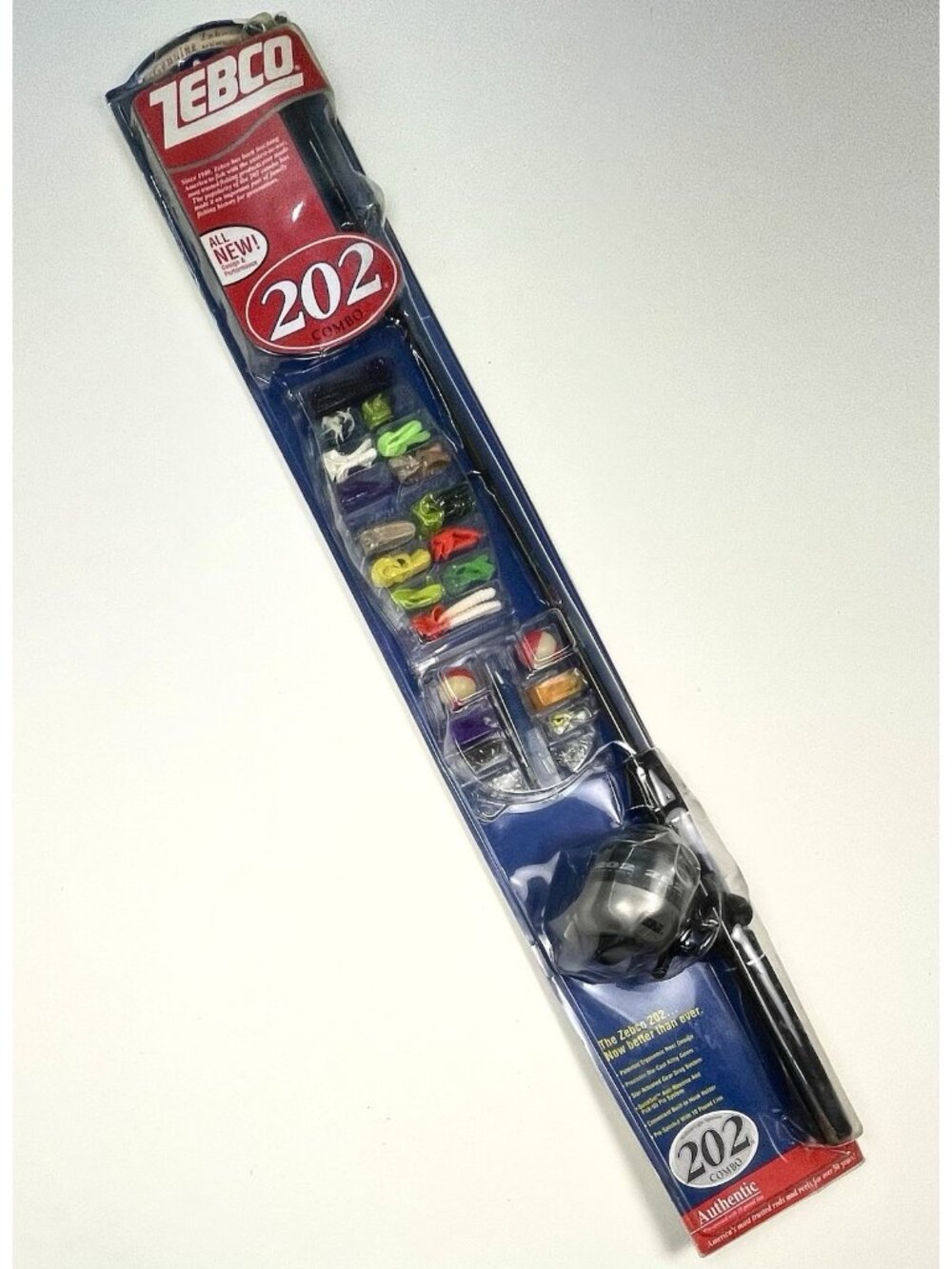 VTG 2003 ZEBCO 202 Medium Light Spincast Fishing Rod & Reel Tackle Combo NOS NEW